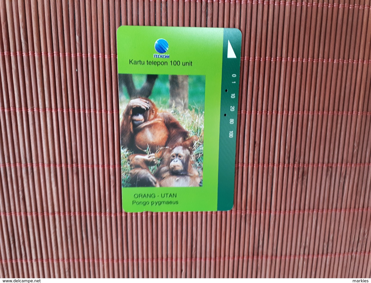 Phonecard Monkeys  Used Rare - Indonesië