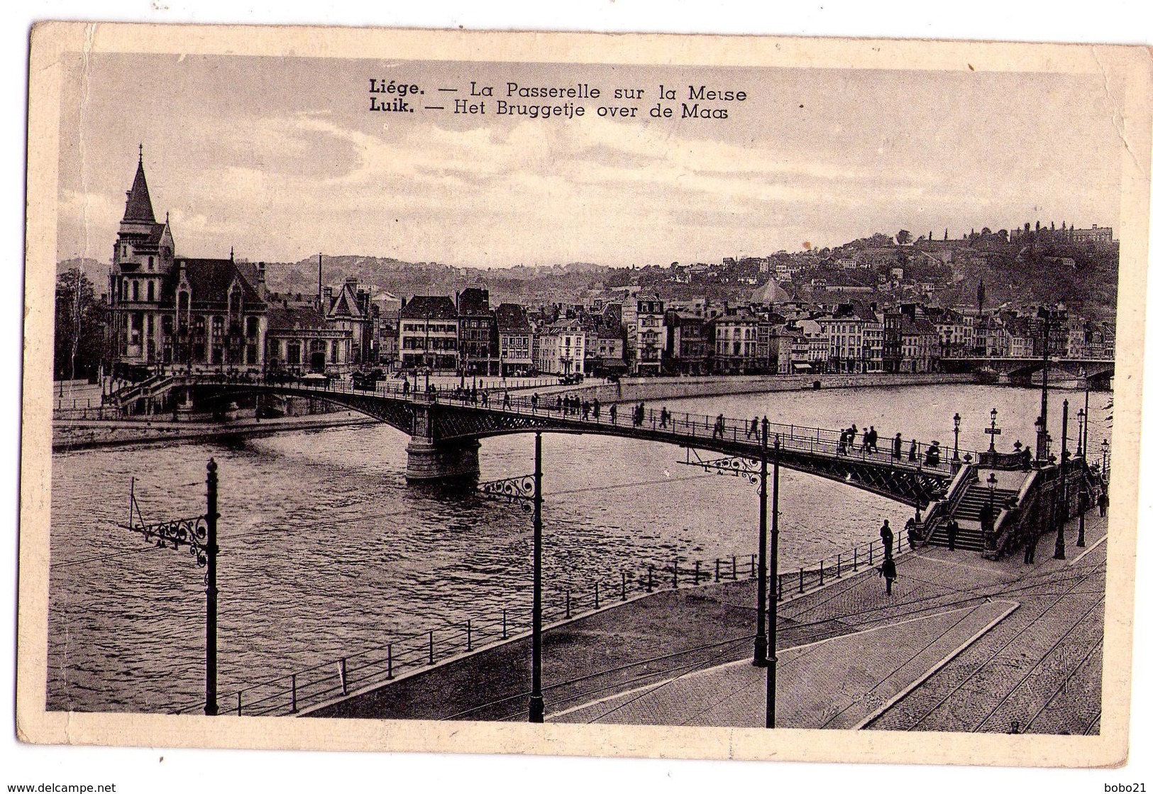 1890 - Liège ( Belgique ) - La Passerelle Sur La Meuse - Fabrication Belge -- - Liege