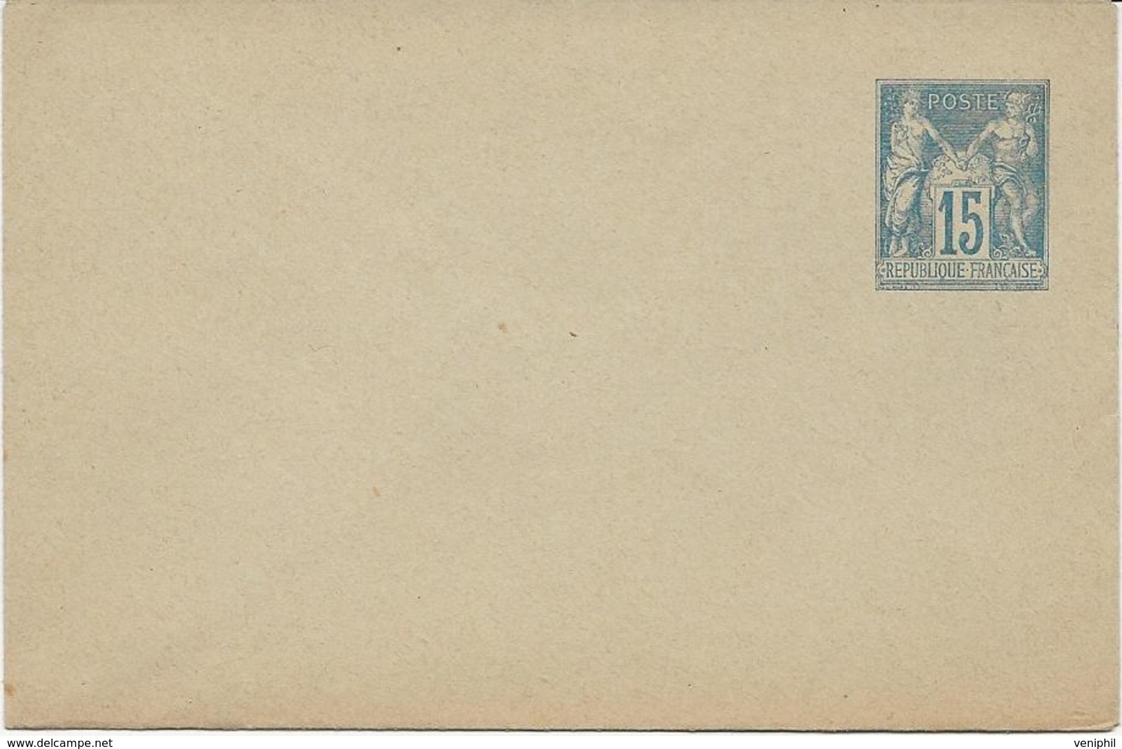 ENTIER POSTAL ENVELOPPE - TYPE SAGE 15 C BLEU N° 90 E2 - - Cartoline Precursori