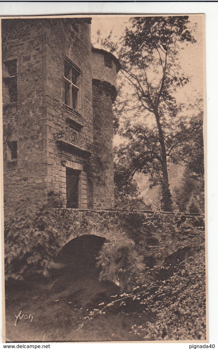 Cp , 48 , GORGES Du TARN , Château De LA CAZE, XVe S., L'Entrée - Gorges Du Tarn