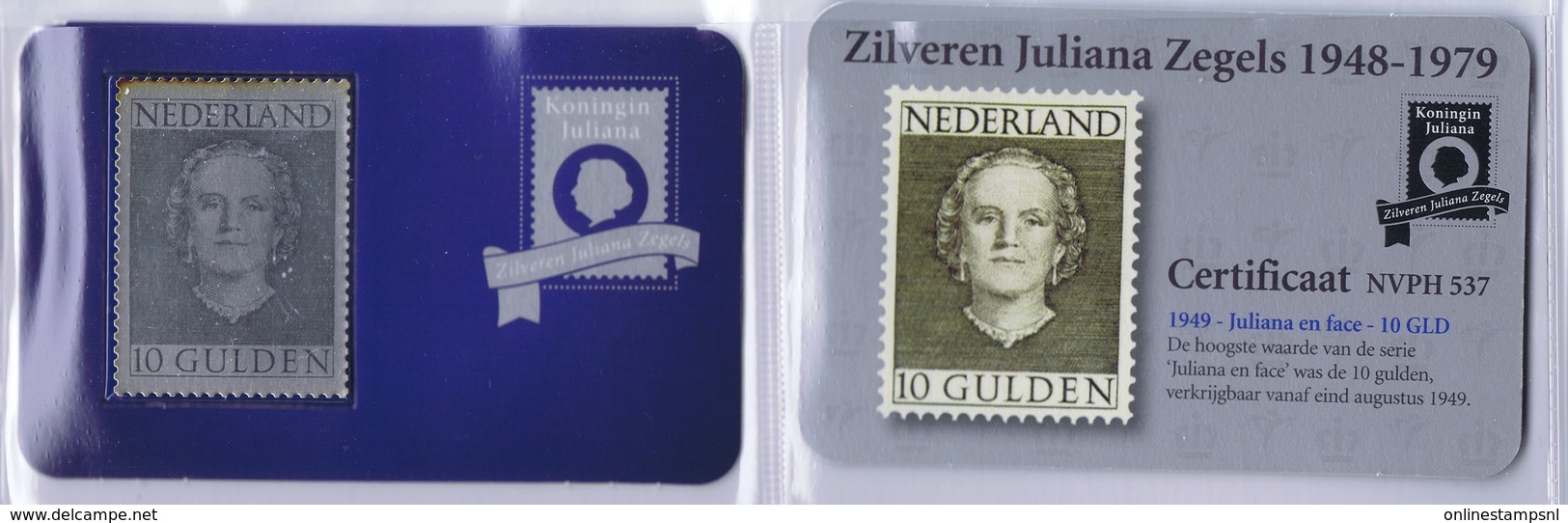 Collectie Van 12 Zilveren 3d Zegels Wilhelmina+Juliqana - NVPH - Abarten Und Kuriositäten