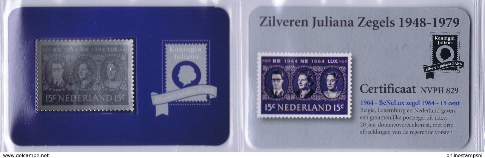 Collectie Van 12 Zilveren 3d Zegels Wilhelmina+Juliqana - NVPH - Variétés Et Curiosités