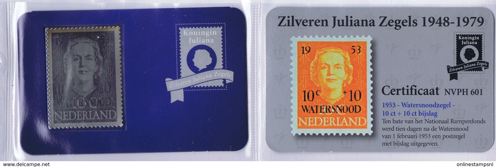 Collectie van 12 zilveren 3d zegels Wilhelmina+Juliqana - NVPH