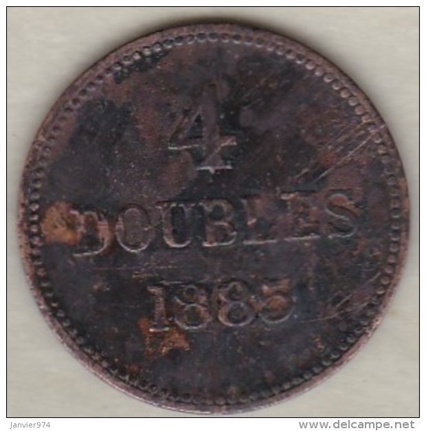 Guernesey 4 Doubles 1885  Bronze KM# 5 - Guernesey