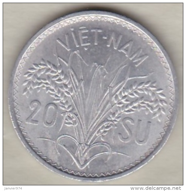 VIETNAM  20 SU 1953 &ndash; Aluminium. - Viêt-Nam