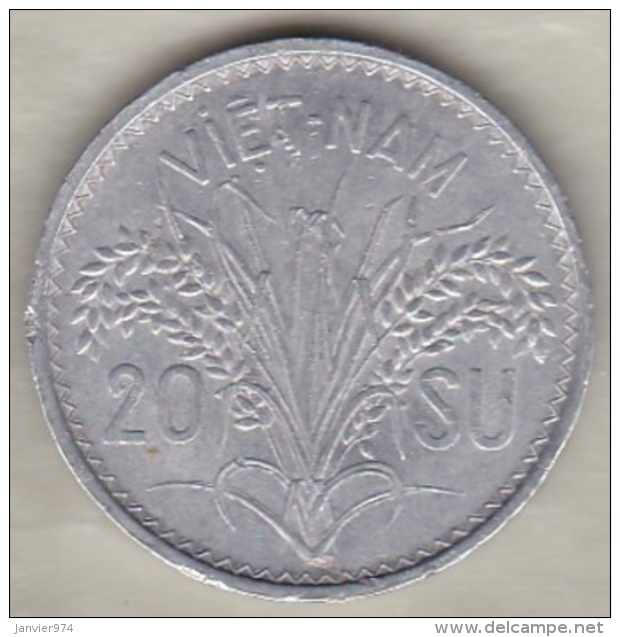 VIETNAM  20 SU 1953 &ndash; Aluminium. - Viêt-Nam