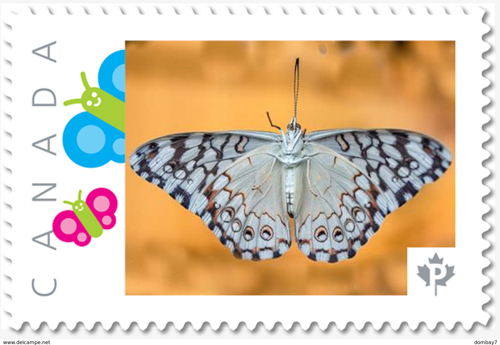 BUTTERFLY ON GLASS, PAPILLON, SCHMETTERLING, FARFALLA, MARIPOSA,  MNH Postage Stamp Canada 2018 P18-06sn19 - Papillons