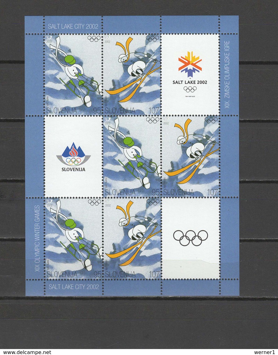 Slovenia 2002 Olympic Games Salt Lake City Sheetlet MNH - Winter 2002: Salt Lake City