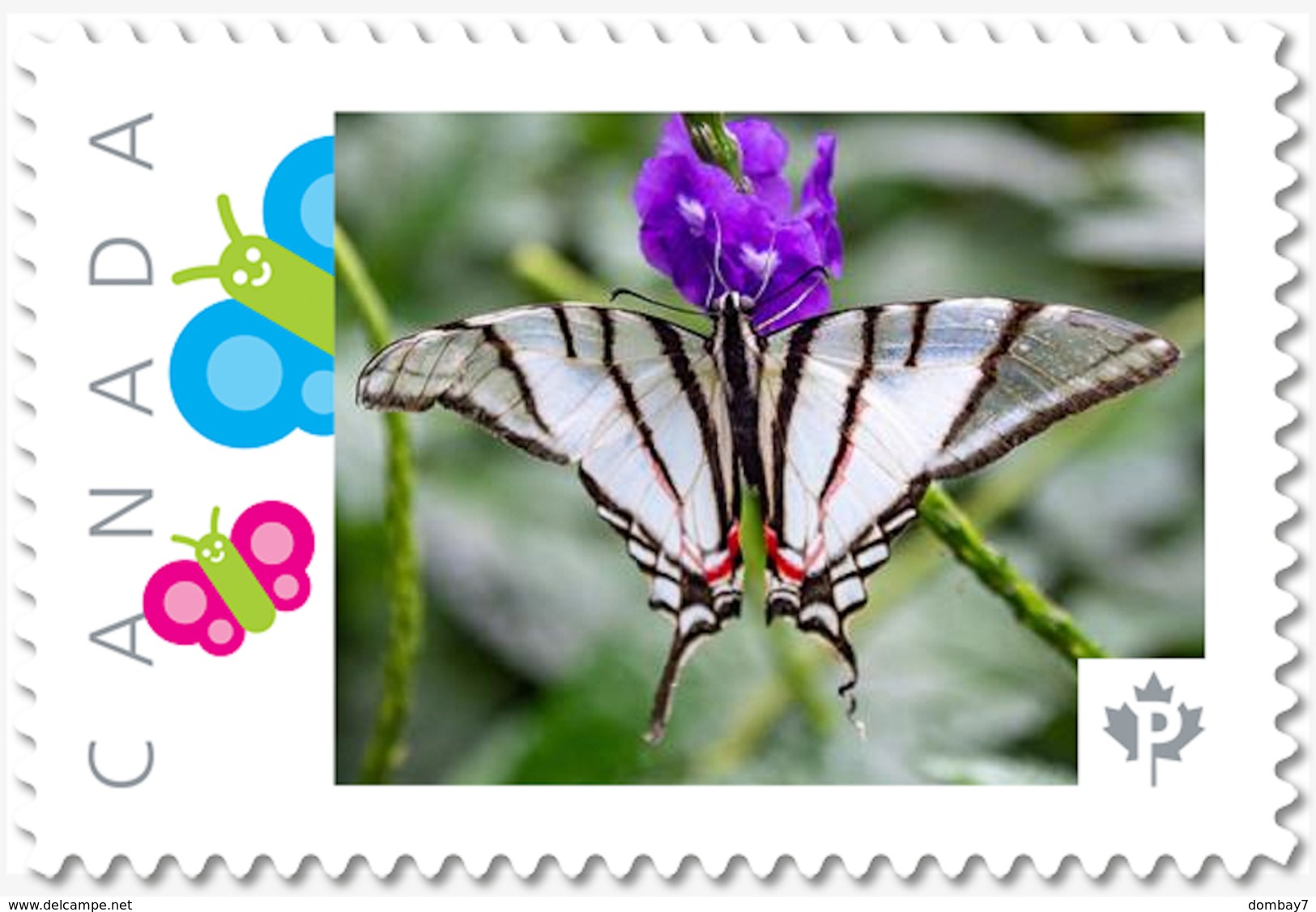 BUTTERFLY Striped Sails, PAPILLON, SCHMETTERLING, FARFALLA, MARIPOSA,  MNH Postage Stamp Canada 2018 P18-06sn22 - Papillons