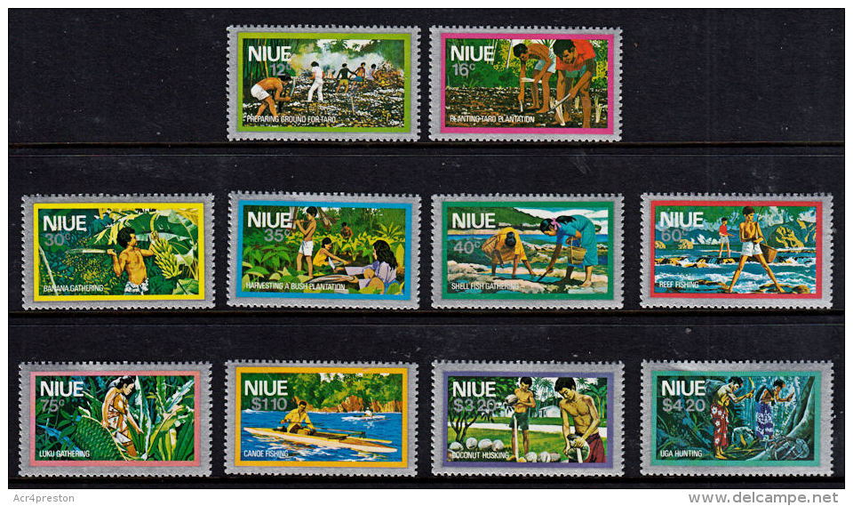 B0294 NIUE 1978, SG 249-58  Niue Life,  MNH - Niue