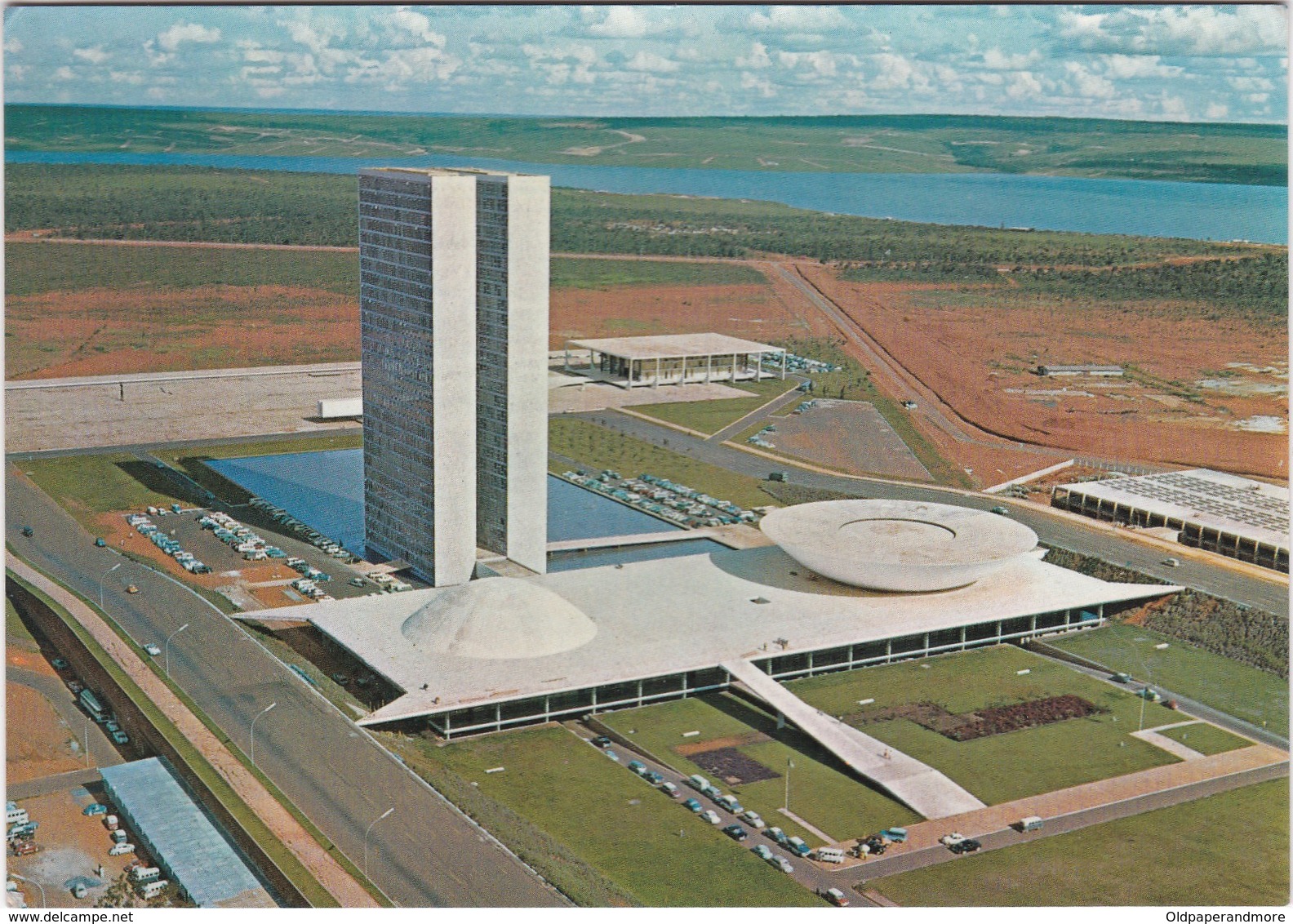 POSTCARD BRAZIL BRASIL - BRASILIA - VISTA AÉREA DO CONGRESSO - VARIG ADVERTISING - Brasilia