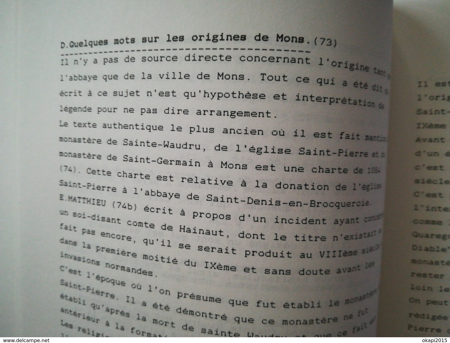 LE CHÂTEAU DU DIABLE À QUAREGNON PAR W. THOMAS ANNÉE 1989 LIVRE RÉGIONALISME WALLONNIE HAINAUT BELGIQUE BORINAGE