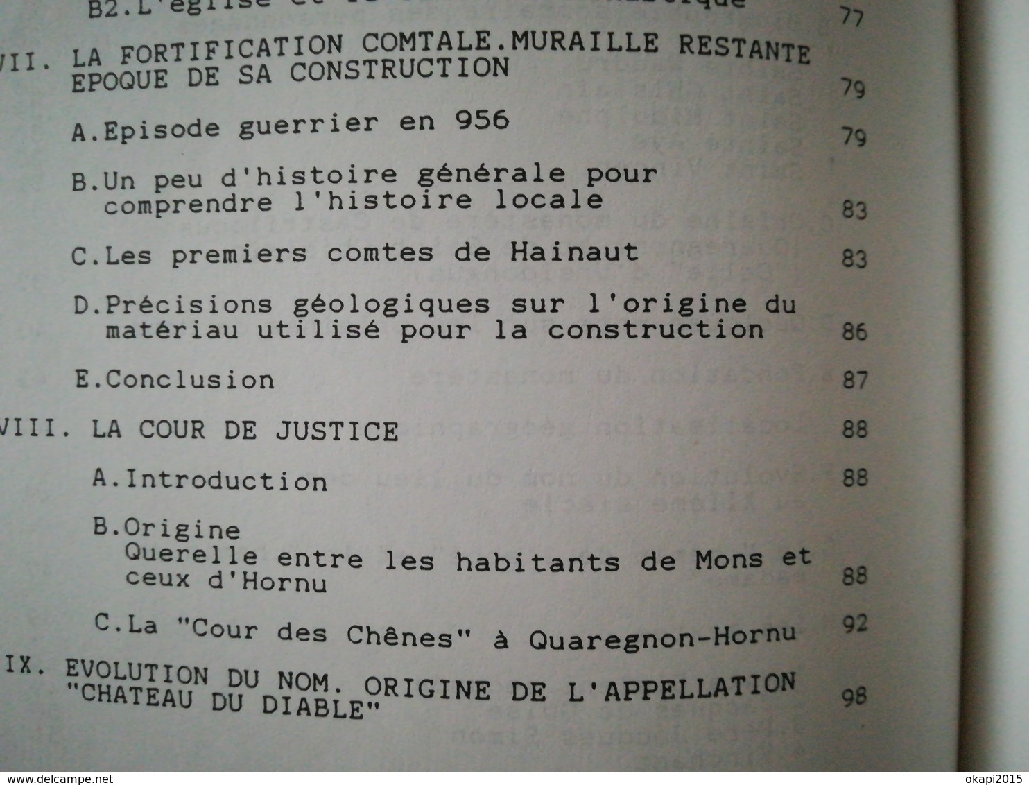 LE CHÂTEAU DU DIABLE À QUAREGNON PAR W. THOMAS ANNÉE 1989 LIVRE RÉGIONALISME WALLONNIE HAINAUT BELGIQUE BORINAGE