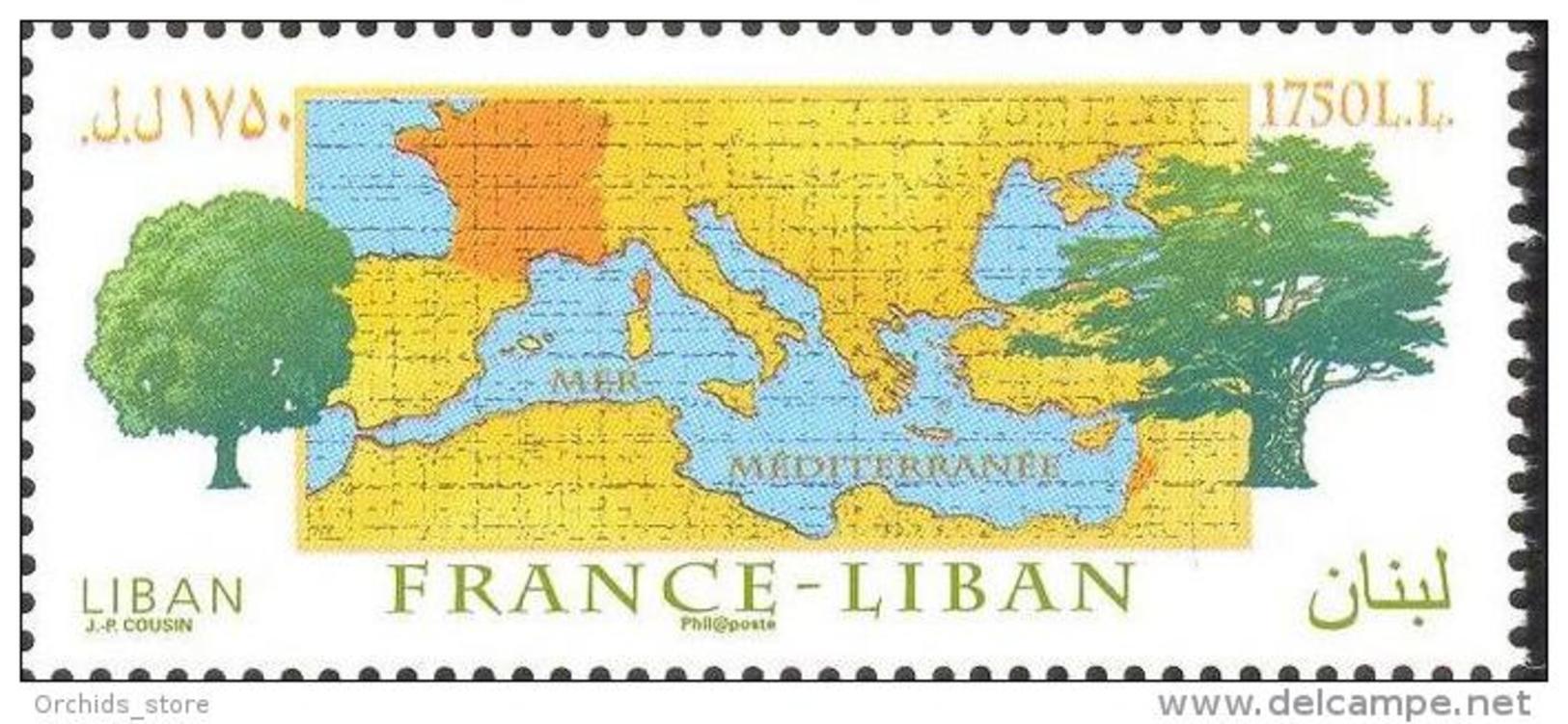Lebanon 2008 Mi. 1501 MNH Stamp - FRANCE-LEBANON RELATIONS - Joint Issue Between Both Countries - Lebanon