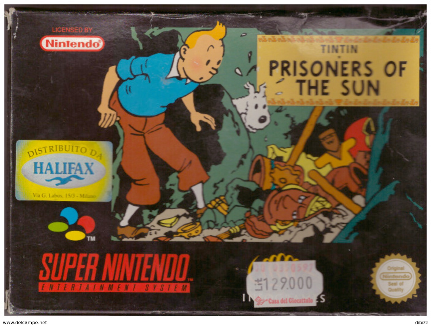 Cartouche Jeu Super Nintendo Tintin Le Temple Du Soleil - Other & Unclassified