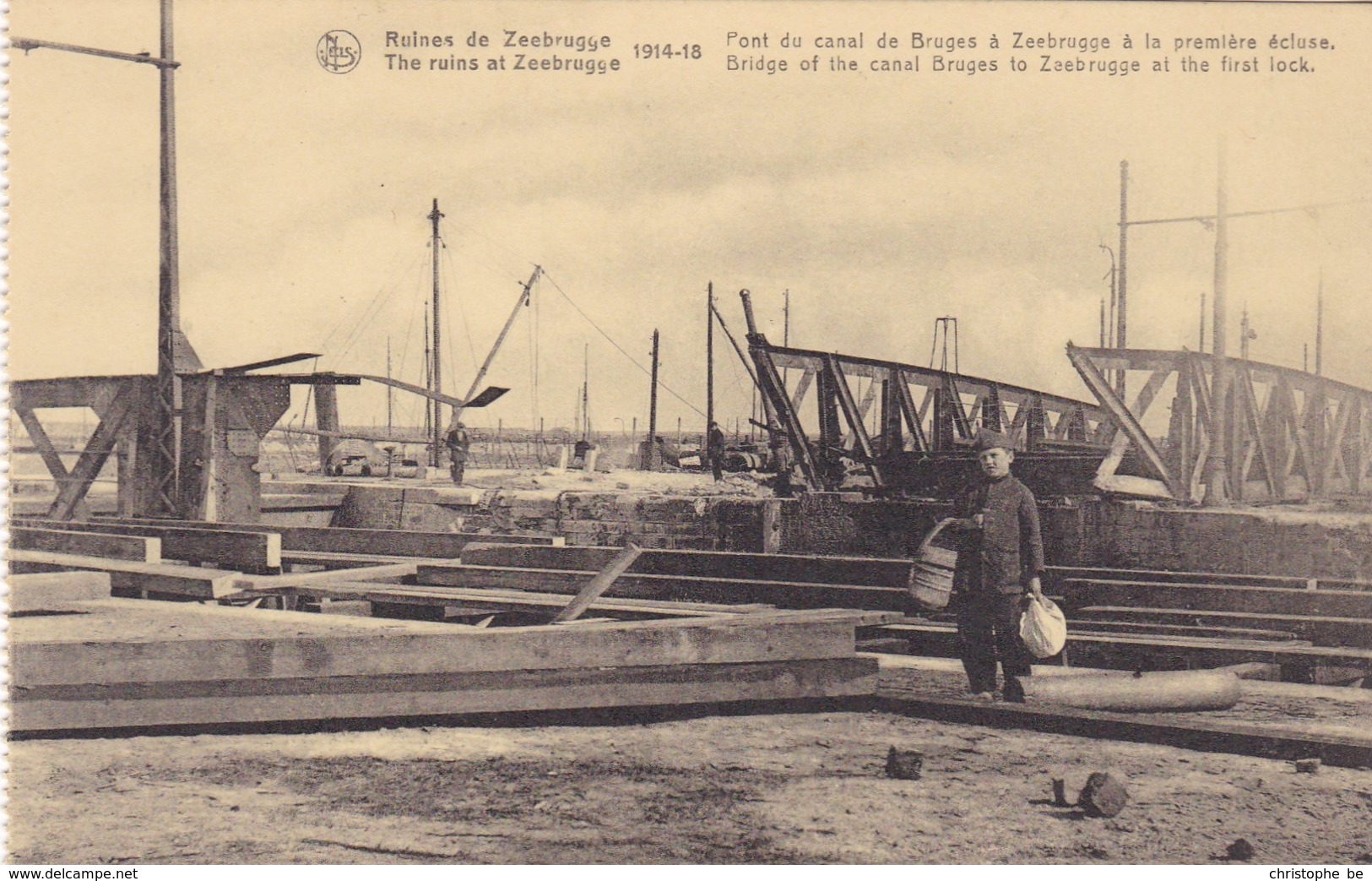 Ruines De Zeebrugge, Pont Du Canal De Bruges A Zeebrugge A La Première écluse (pk49503) - Zeebrugge