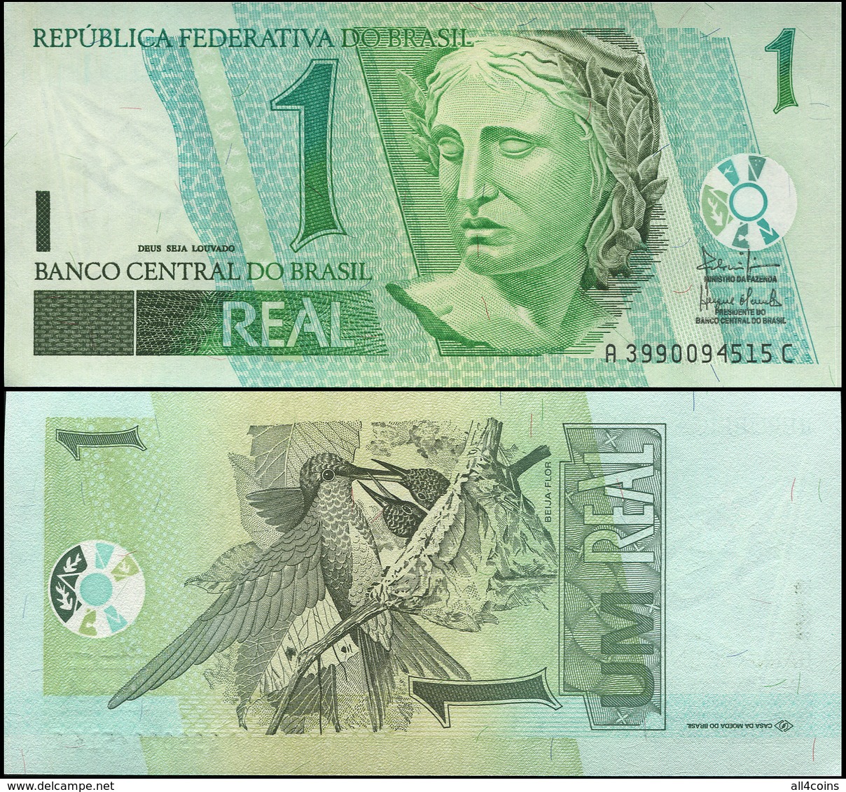 Brazil. 1 Real (Unc) 2003. Banknote Cat# P.251a [DLC.BN00776] - Brésil