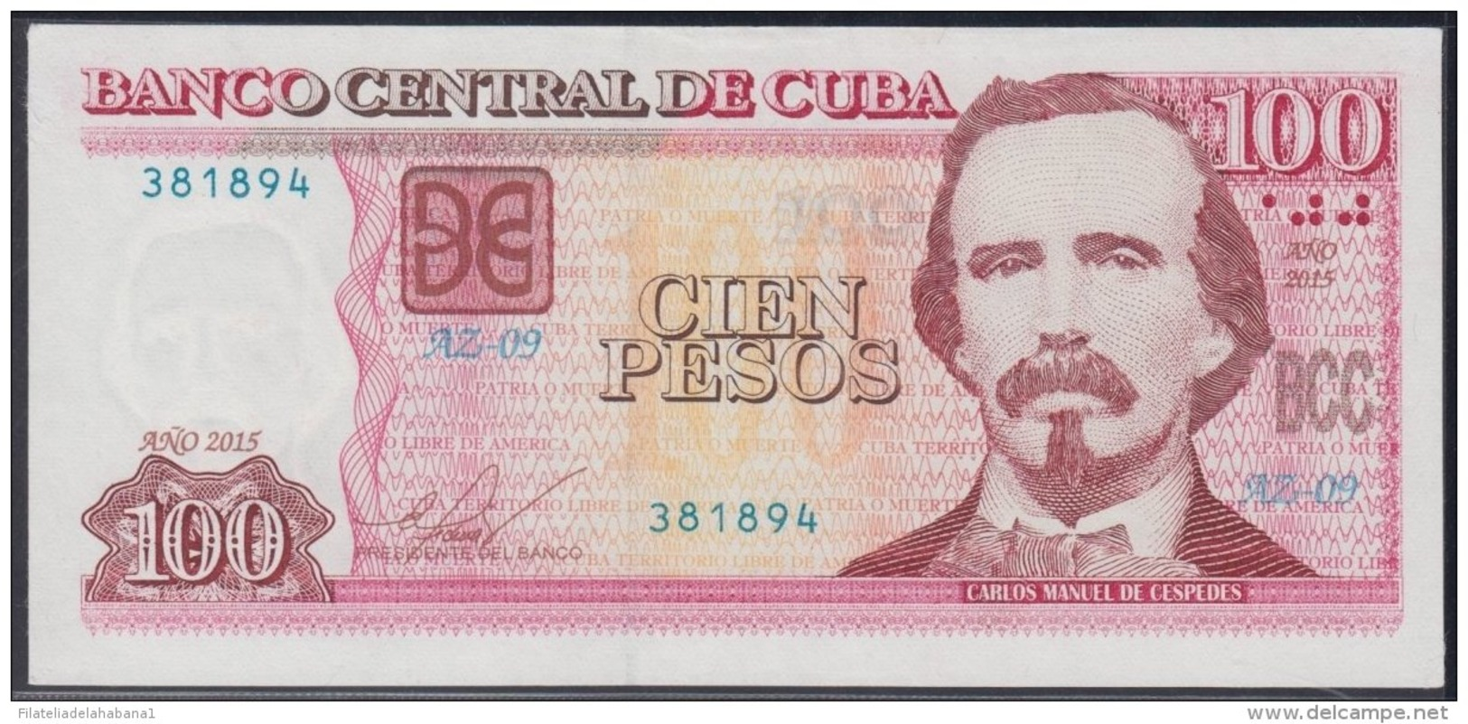 Cuba 2015 $100 Pesos Banknotes UNC - Cuba