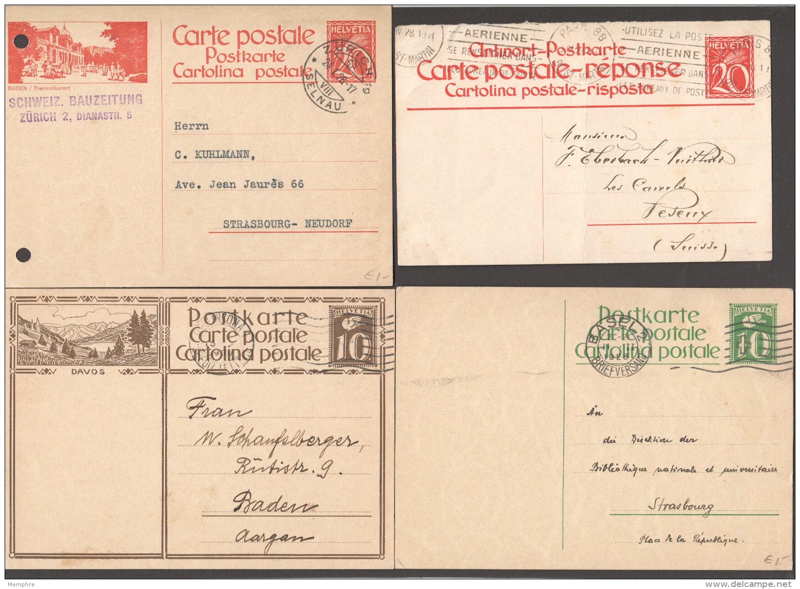 Lot 8 Cartes Postales Différentes  Nos Michel P106 I, 109A, 111 X3, 107, 117, 132 I - Stamped Stationery