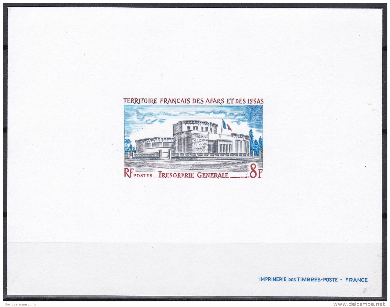 Afars Issas Sc380 Government Buildings, Treasury, Deluxe Proof, Epreuve - Autres & Non Classés