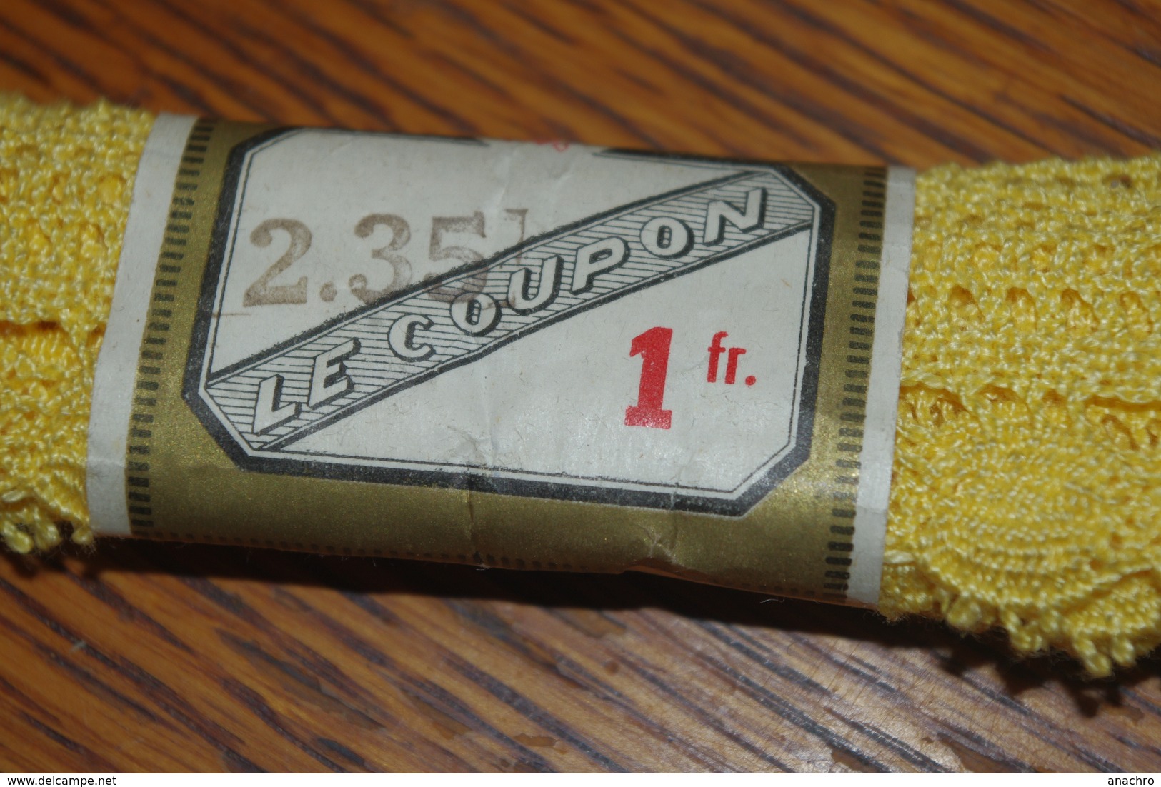 DENTELLE GALON BRODERIE JAUNE 2.35 M COUTURE MERCERIE - Laces & Cloth