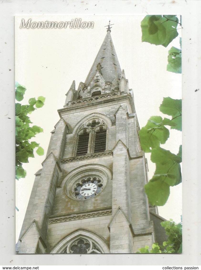 Cp, 86 ,MONTMORILLON , Le Clocher Et L'horloge De L'église Saint Martial  , Ed. N. Du Faget De Casteljau, N° 29 - Montmorillon
