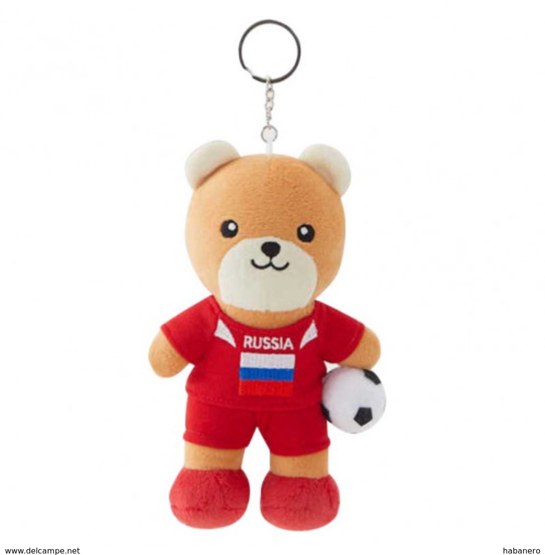 FIFA WORLD CUP 2018 COMPETE SET OF 7 PCS 17cm SOFT TEDDYBEAR MASCOT WITH KEY-RING - BIG C THAILAND LIMITED ISSUE