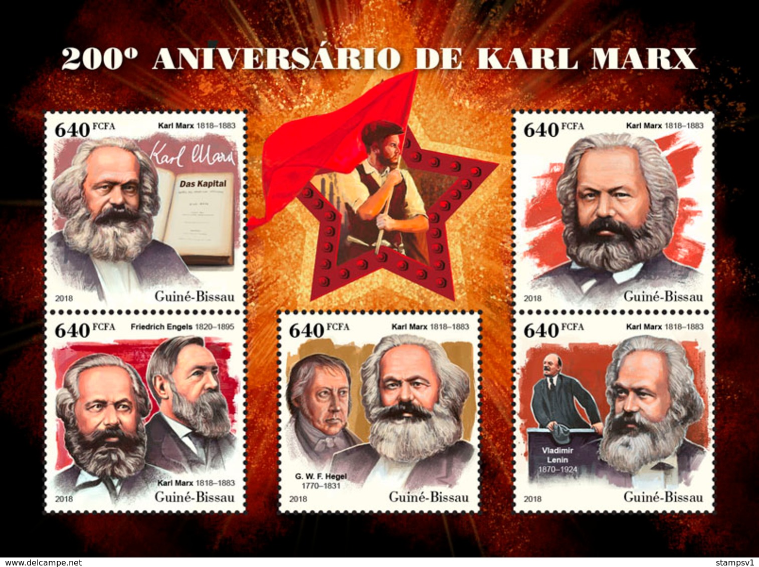 Guinea Bissau. 2018 200th Anniversary Of Karl Marx. (506a) - Karl Marx