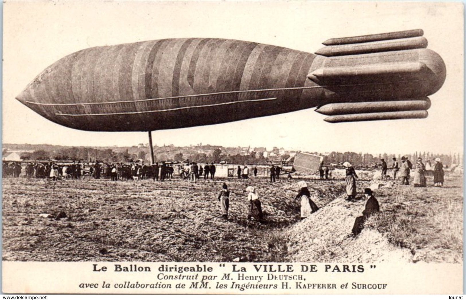 Le Ballon Dirigeable "La Ville De Paris"construit Par Henry Deutsch -  Ingénieur H. Kapferer Et Surcouf - Dirigeables