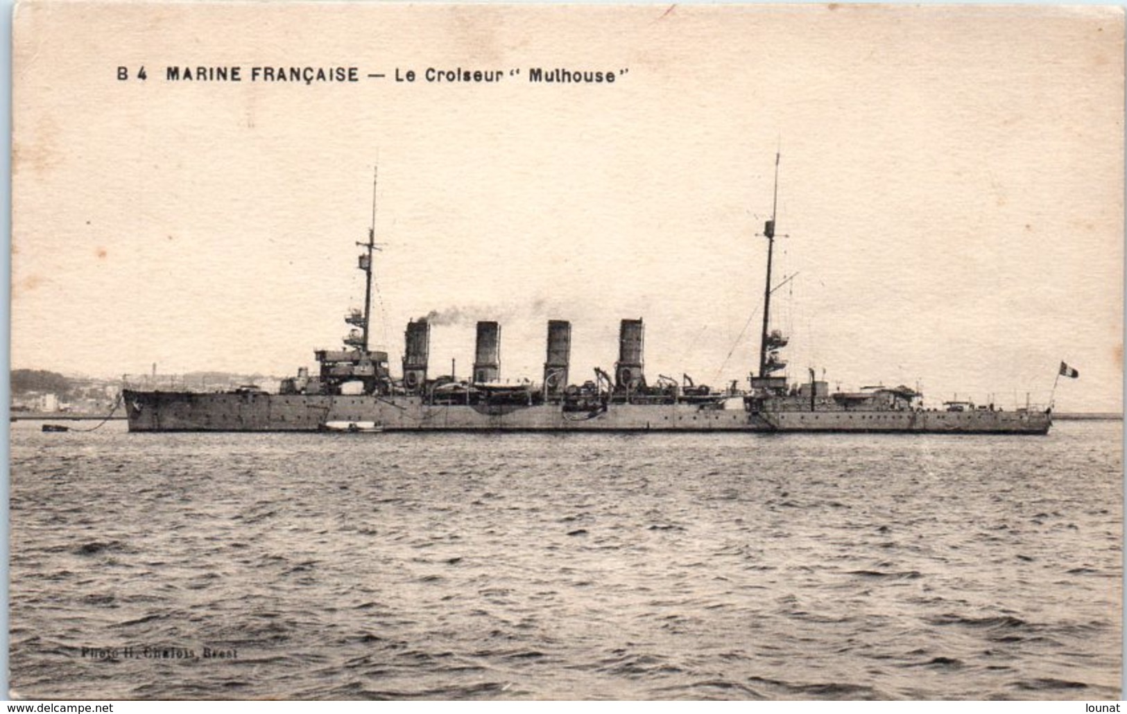 Bâteau - Marine Française - Le Croiseur " Mulhouse " - Guerre