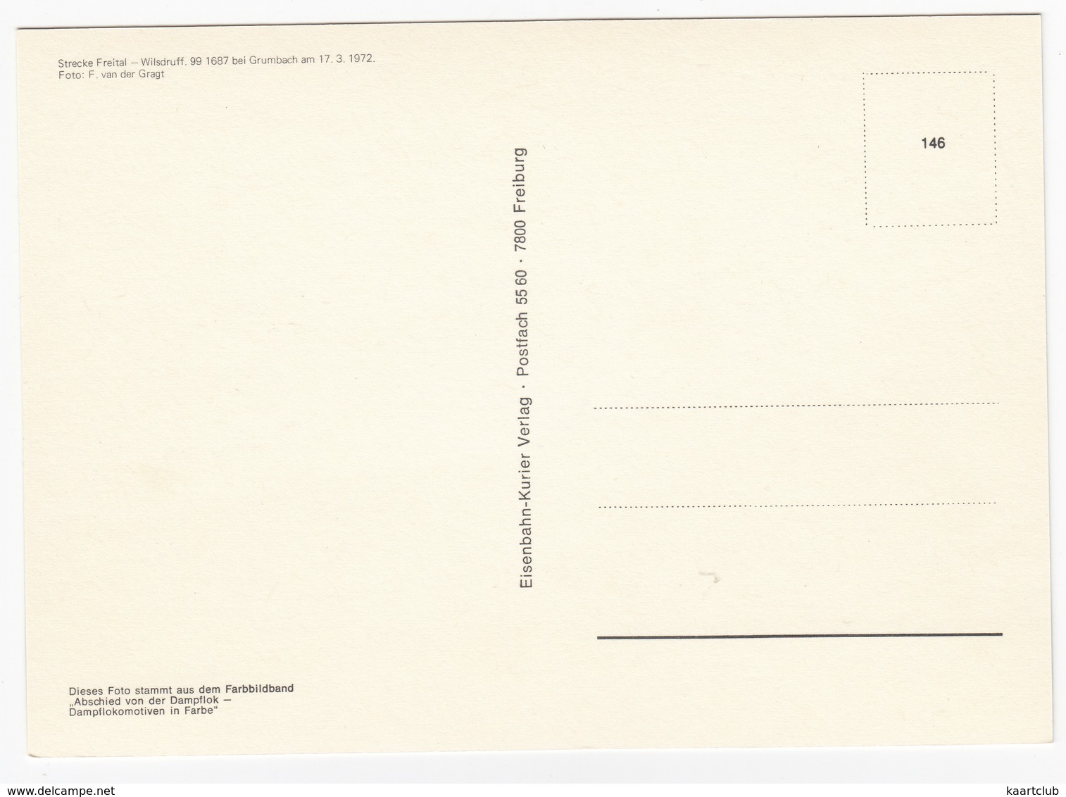 Strecke Freital - Willsdruf. 99 1687 Bei Grumbach Am 17.3.1972 - (D.) - Treinen