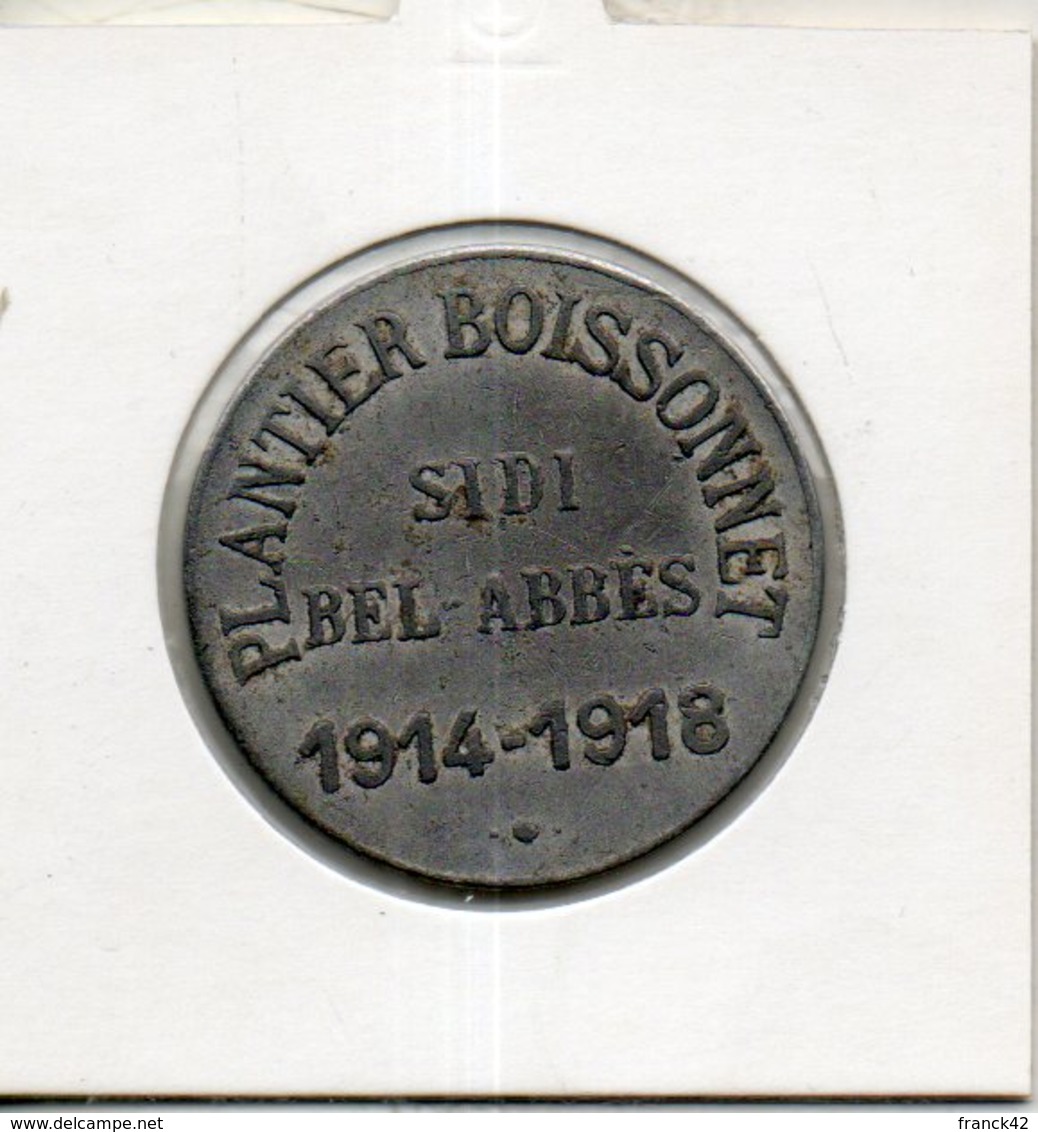 Algerie Française. 10 Centimes. Sidi Bel Abès. Horlogerie Plantier Boisonnet. 1914-1918 - Monétaires / De Nécessité