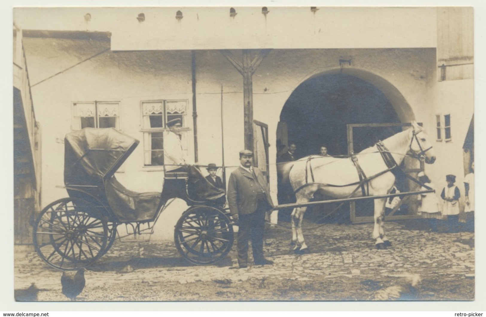 AK  Foto Pferde Kutsche Laut Notiz Wurzbach Gasthof Zum Goldenen Löwen - Wurzbach