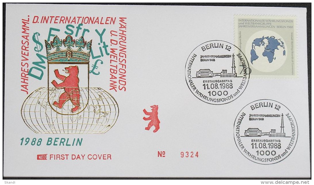 BERLIN 1988 Mi-Nr. 817 FDC - 1981-1990