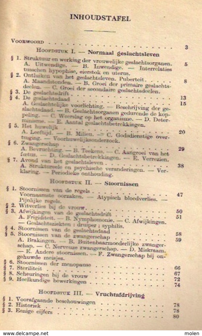 ©1944 HET GESLACHTSLEVEN BIJ DE VROUW 149pg Medisch Sex Geneeskunde Onvruchtbaarheid Geslachtsziekten Prostitutie Z709 - Santé