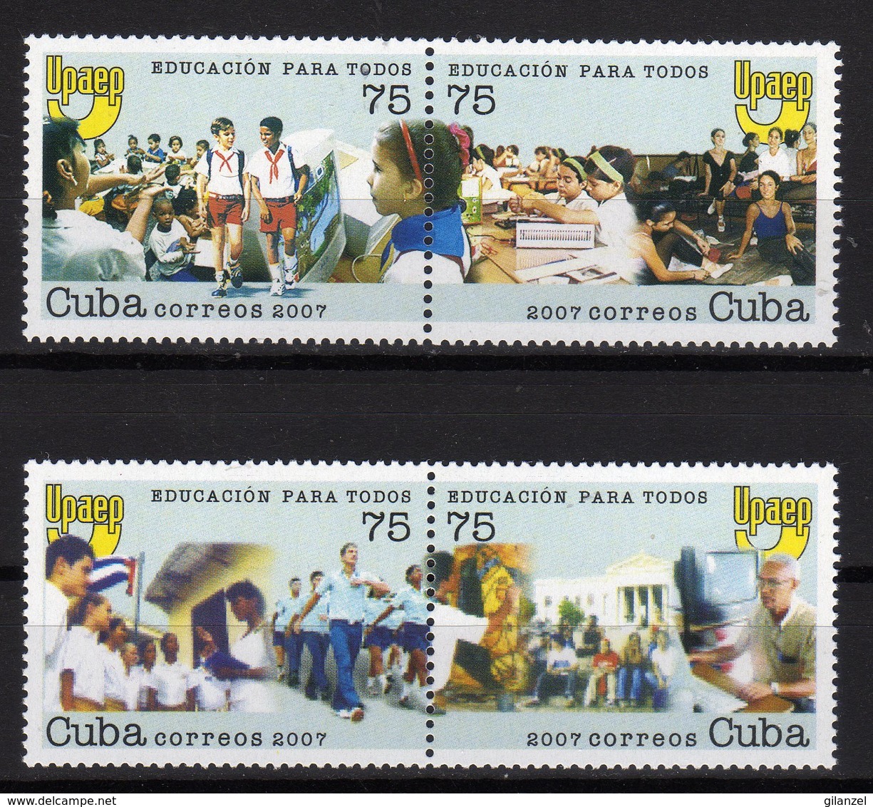 Cuba 2007 UPAEP EDUCACION PARA TODOS MNH Se-tenant - Unused Stamps