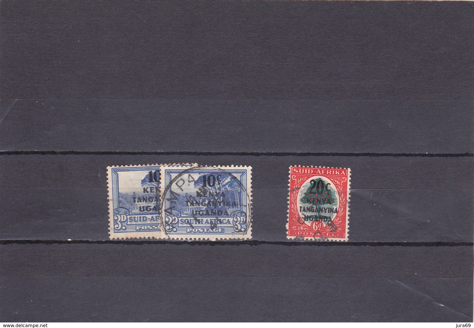 Kenya-Ouganda-Tanganyika Oblitéré 1941-42  N° 64/65  Timbres D'Afrique Du Sud Surchargés - Kenya, Ouganda & Tanganyika