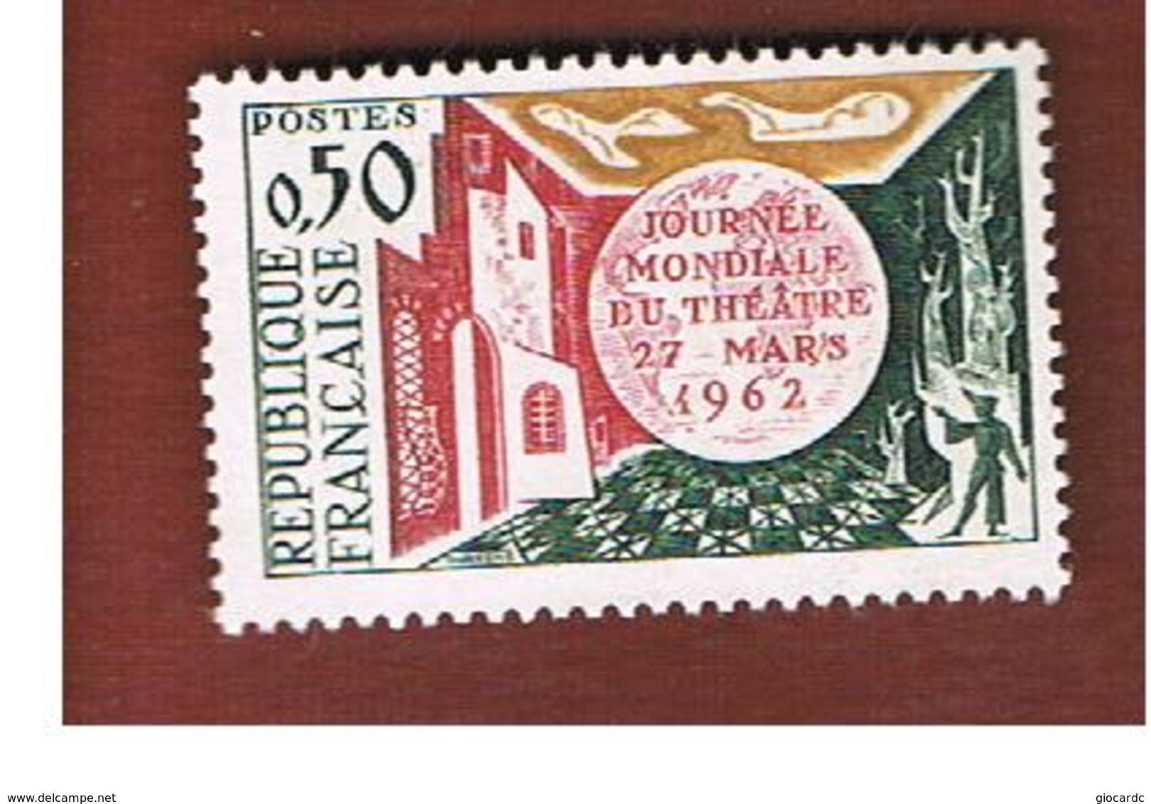 FRANCIA  (FRANCE)      -  SG  1565  -  1962  WORLD THEATRE DAY    - MINT ** - Ungebraucht