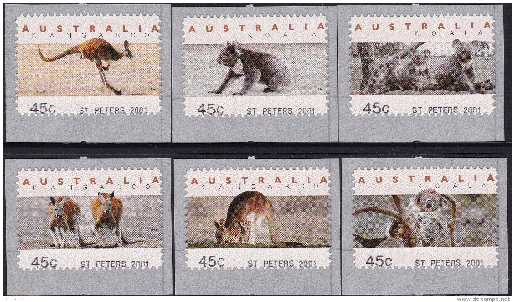 AUSTRALIA 2001 Counter-printed "ST PETERS 2001" - Timbres De Distributeurs [ATM]