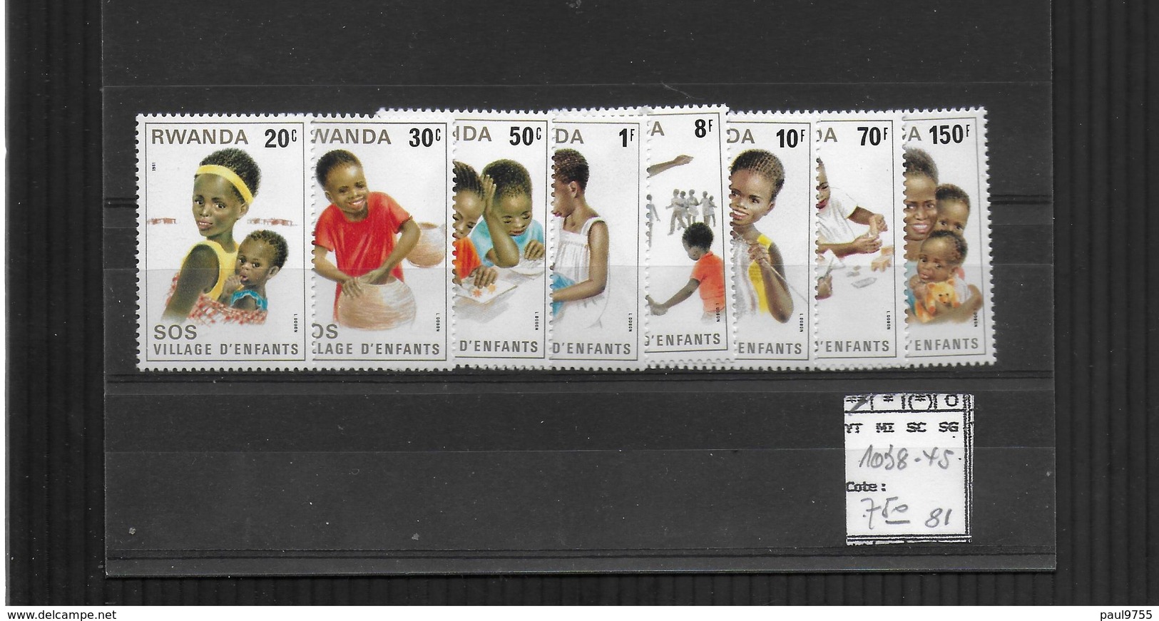 RWANDA 1981 MNH COB 1038-1045 - Ongebruikt