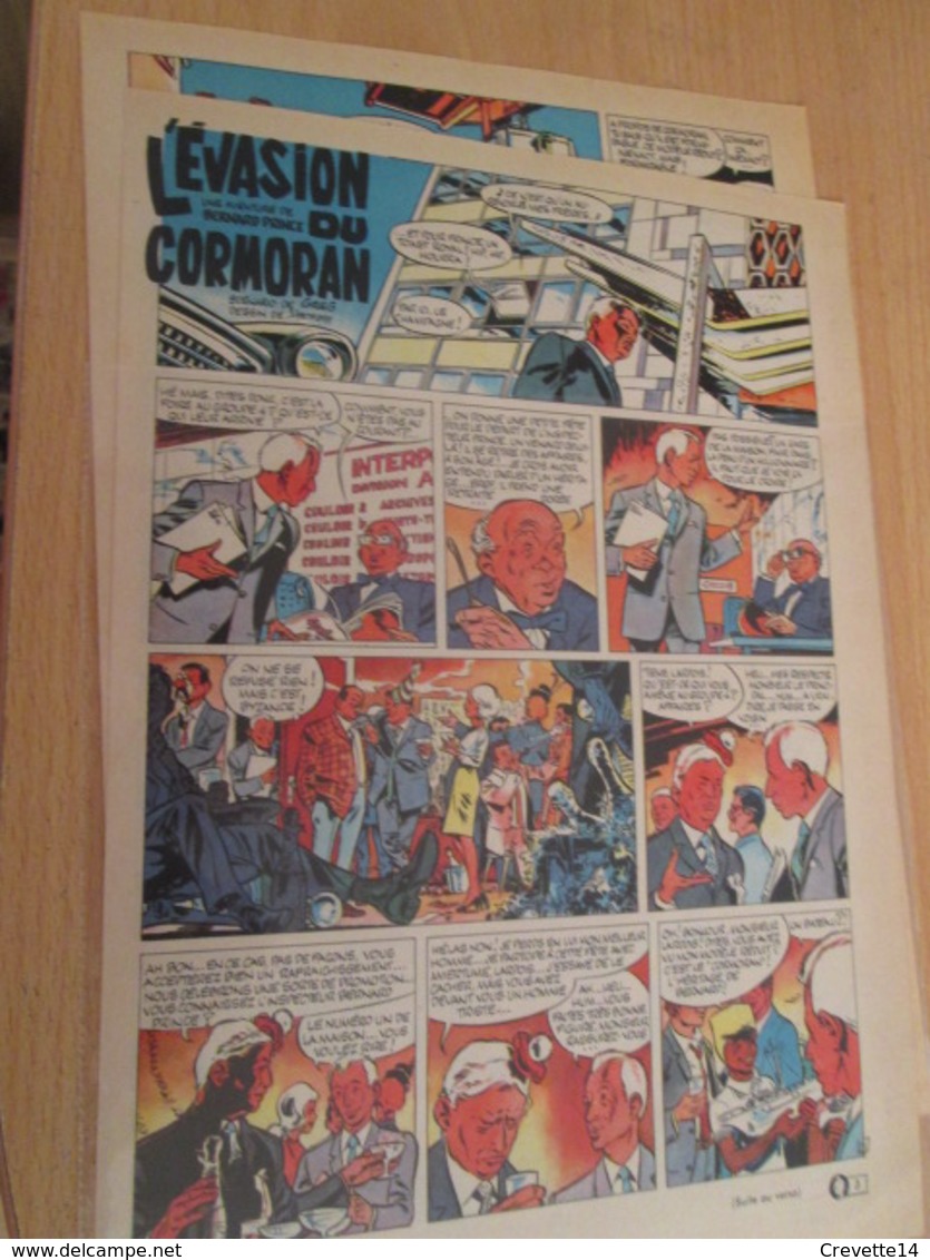 CLI718  REVUE TINTIN ANNEES 60/70 / RECIT COMPLET EN 5/6 PAGES 3 FEUILLES BERNARD PRINCE L'EVASION DU CORMORAN - Bernard Prince