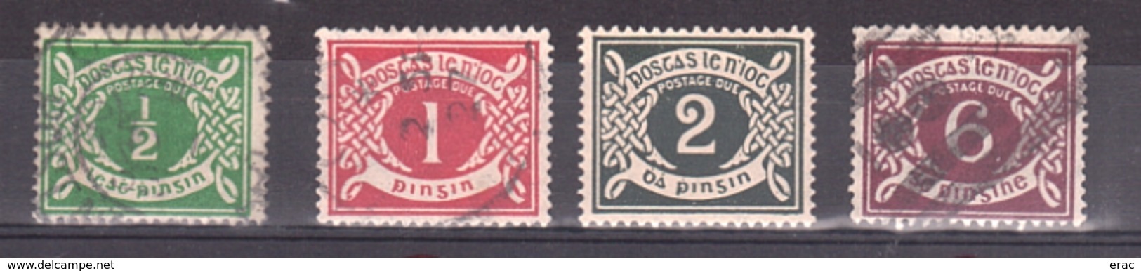 Irlande - 1925 - Timbres-Taxe N° 1 à 4 (filigrane Se) - Portomarken