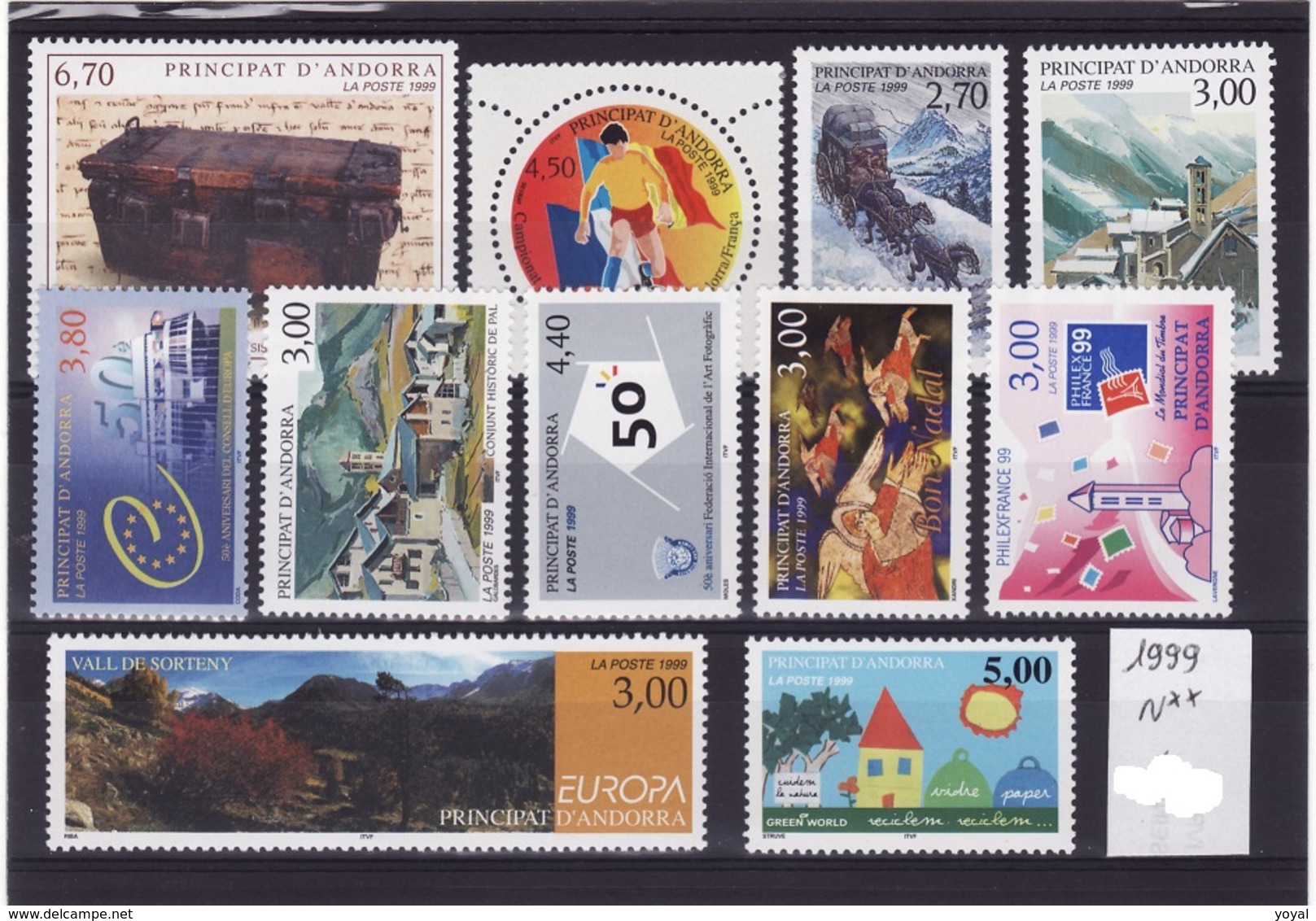 ANDORRE Lot 1999 Faciale N**  C270 - Collections
