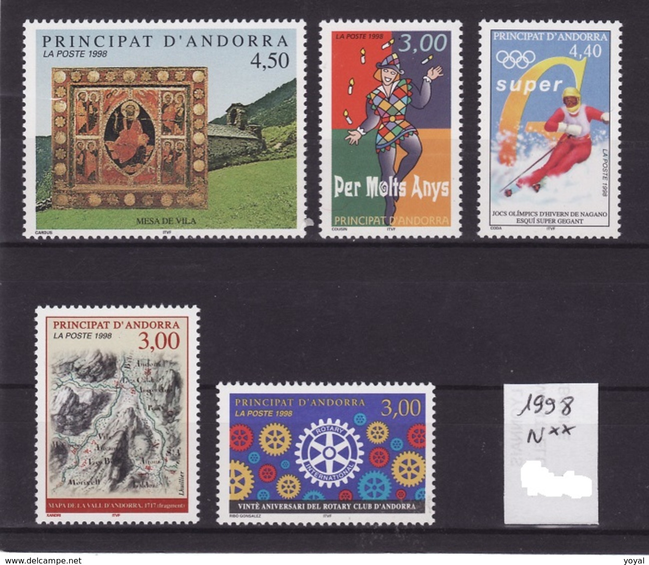 ANDORRE Lot 1998 Faciale N**  C271 - Collections