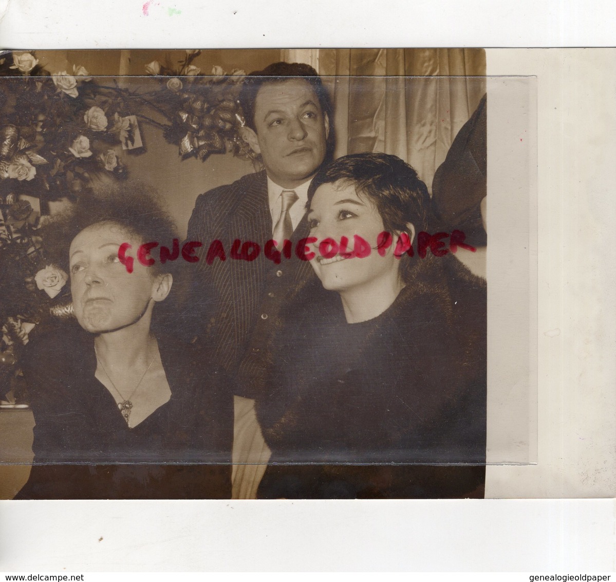 EDITH PIAF - CHARLES DUMONT - ZIZI JEANMAIRE - RARE PHOTO ORIGINALE - Célébrités