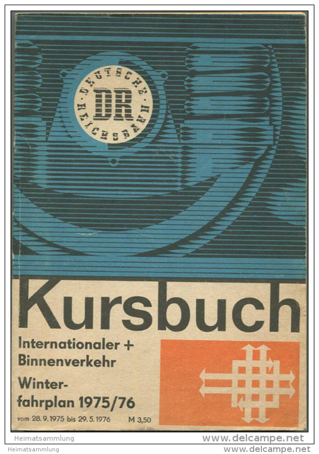 Deutschland - Kursbuch Der Deutschen Reichsbahn - Winterfahrplan 1975/76 Mit 2 Übersichtskarten - Internationaler Und Bi - Europa