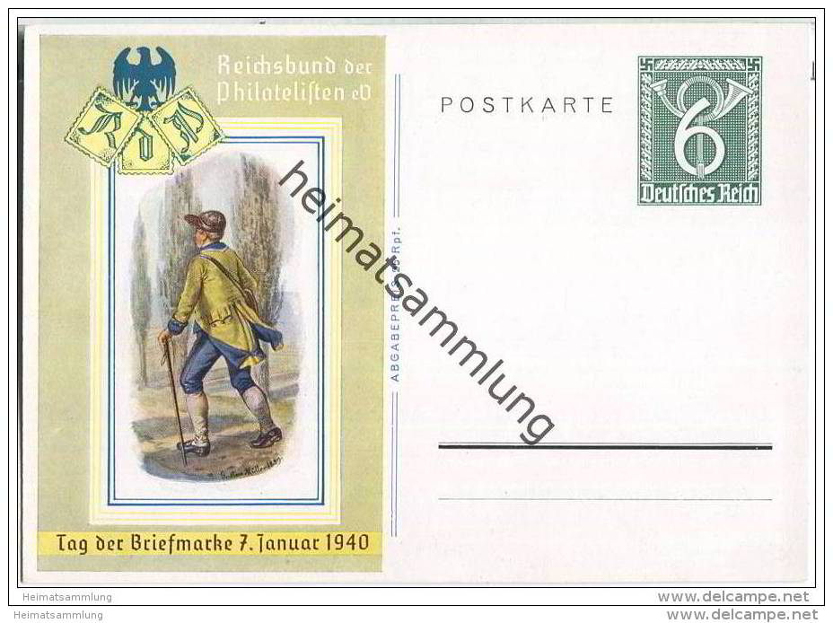 Postkarte - Tag Der Briefmarke 1940 - Reichsbund Der Philatelisten EV - Briefe U. Dokumente