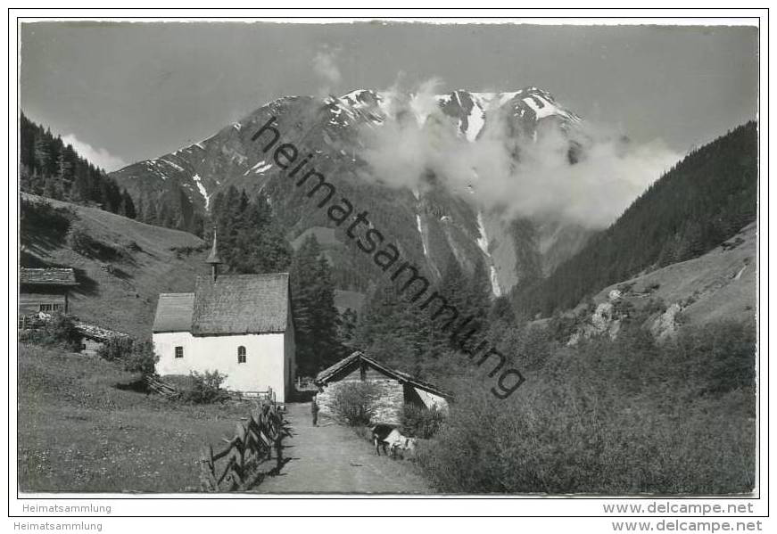 Schweiz - Wallis - Kapelle Giessen Bei Binn - Foto-AK 60er Jahre - Ziegen - Binn