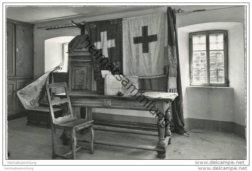 Schweiz - Wallis - Ernen - Archiv Mit Bezirksbanner Im Rathaus - Foto-AK - Ernen