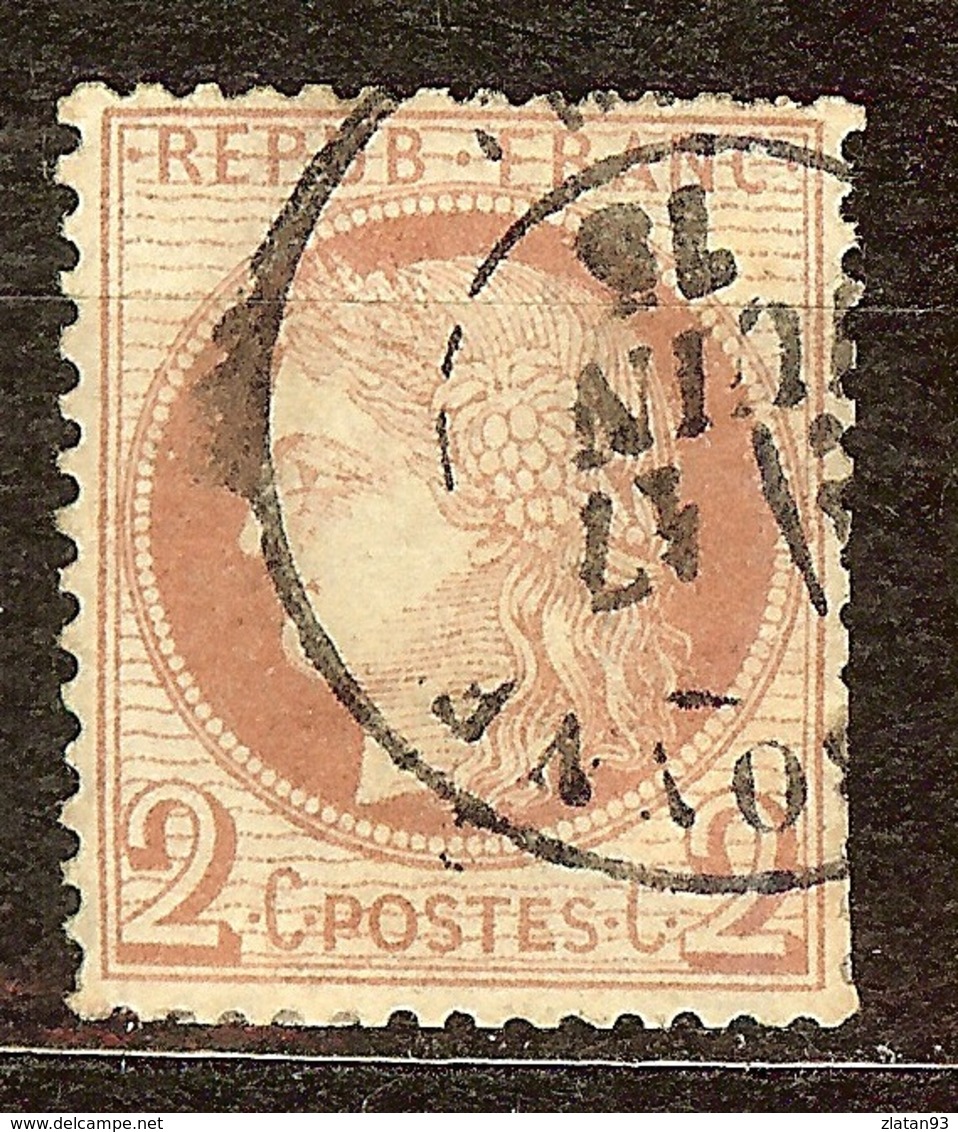 CERES N°51 2c Brun-Rouge Oblitéré Cachet à Date - 1871-1875 Ceres